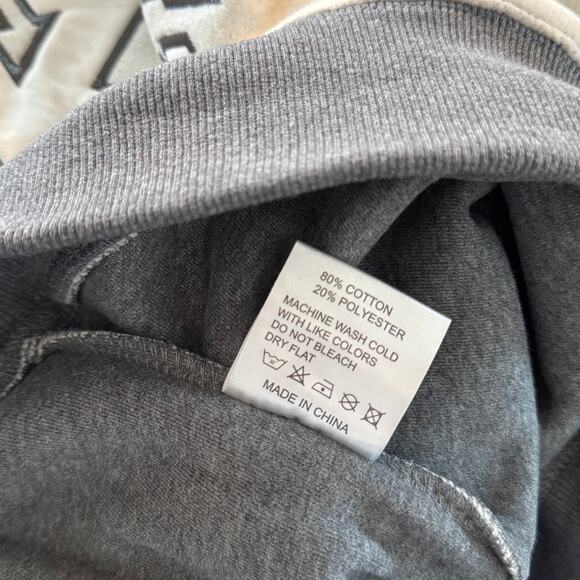 PARKE Inside Out Mockneck NEW Two Tone Gray Fleece Sweatshirt Pullover Large XL - Picture 7 of 7
